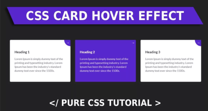 Карточка посередине выделяется при наведении.