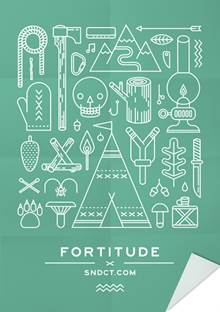 Пример постера, выполненного при помощи линий.