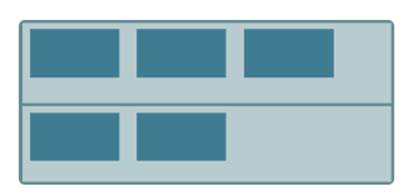 Выравнивание по главной оси (элементы прижаты к левой части страницы).