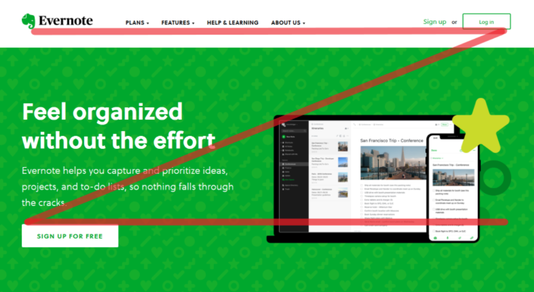 Пример F-паттерна.