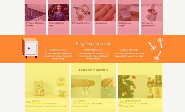 Пример акцентирования внимания путем объединения блоков.