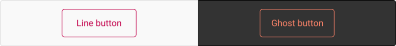 Контурная и призрачная кнопки.