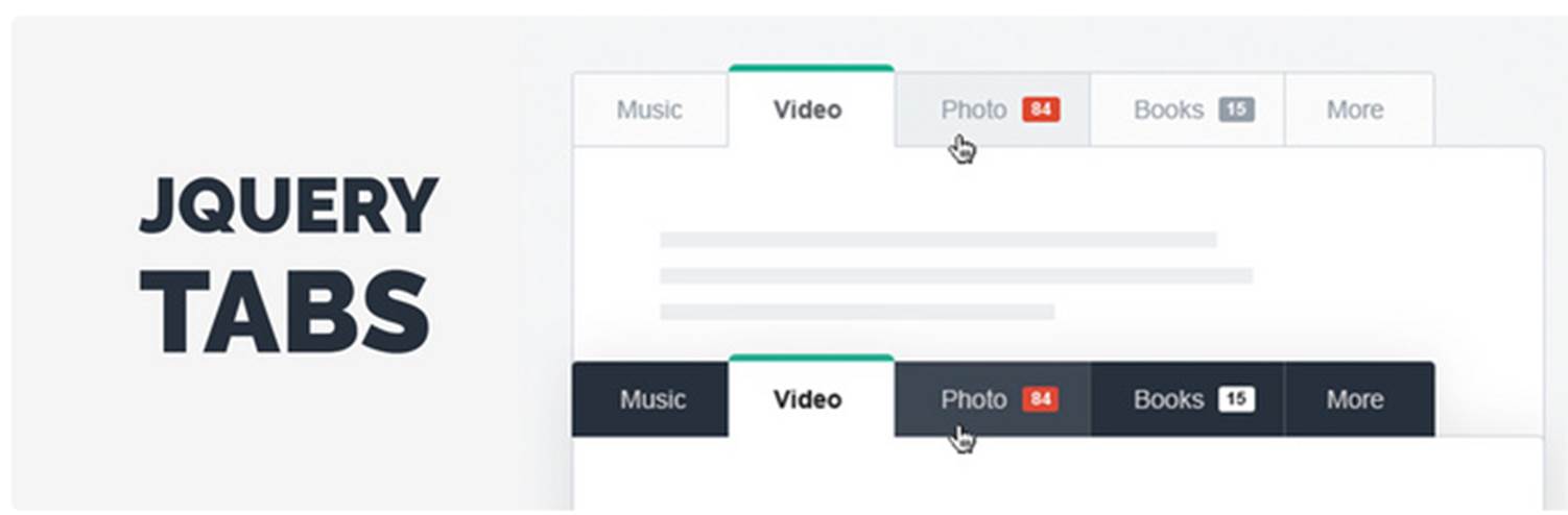 Несложная реализация табов через JQuery.