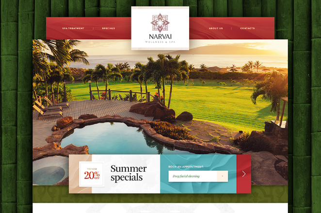 Пример размещения якоря в центральной части экрана.